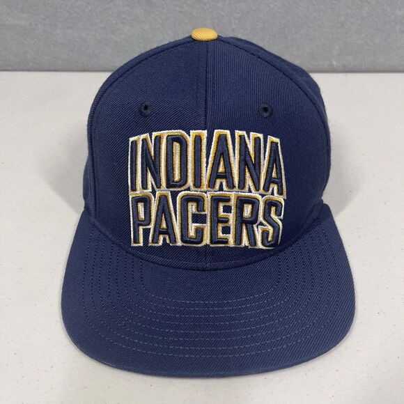 Indiana Pacers Hat Blue Adidas 2014 NBA Draft Spell Out Underbrim Snapback Cap - Picture 1 of 10